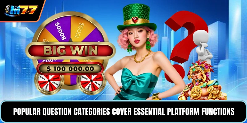 Popular question categories cover essential platform functions