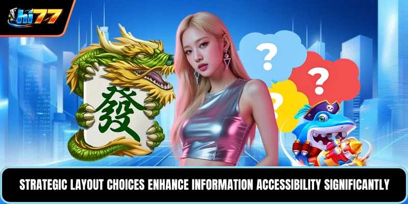 Strategic layout choices enhance information accessibility significantly